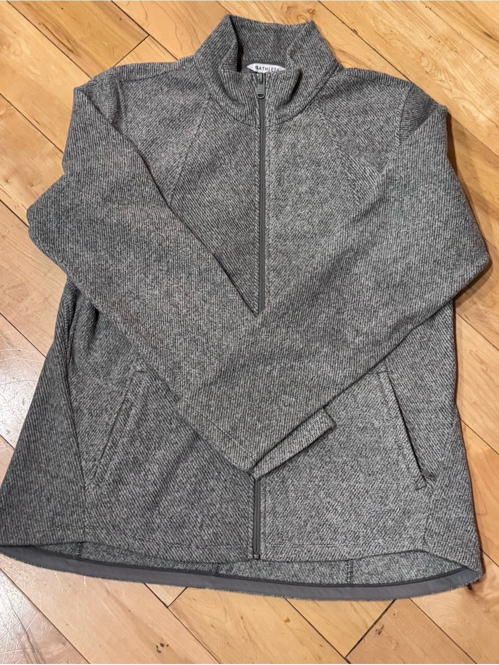 Athleta XL fleece gray full zip jacket